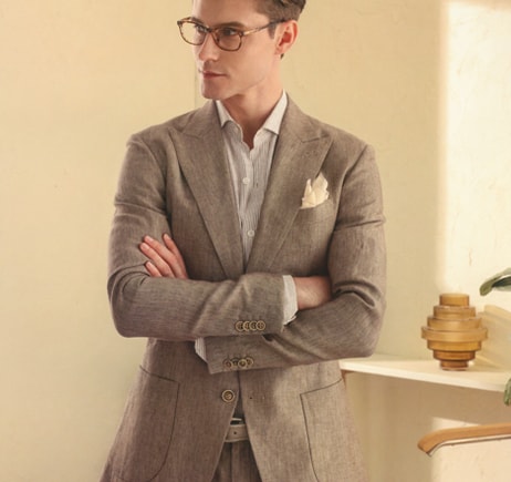 Jackets - Advani Custom Tailors Light brown square